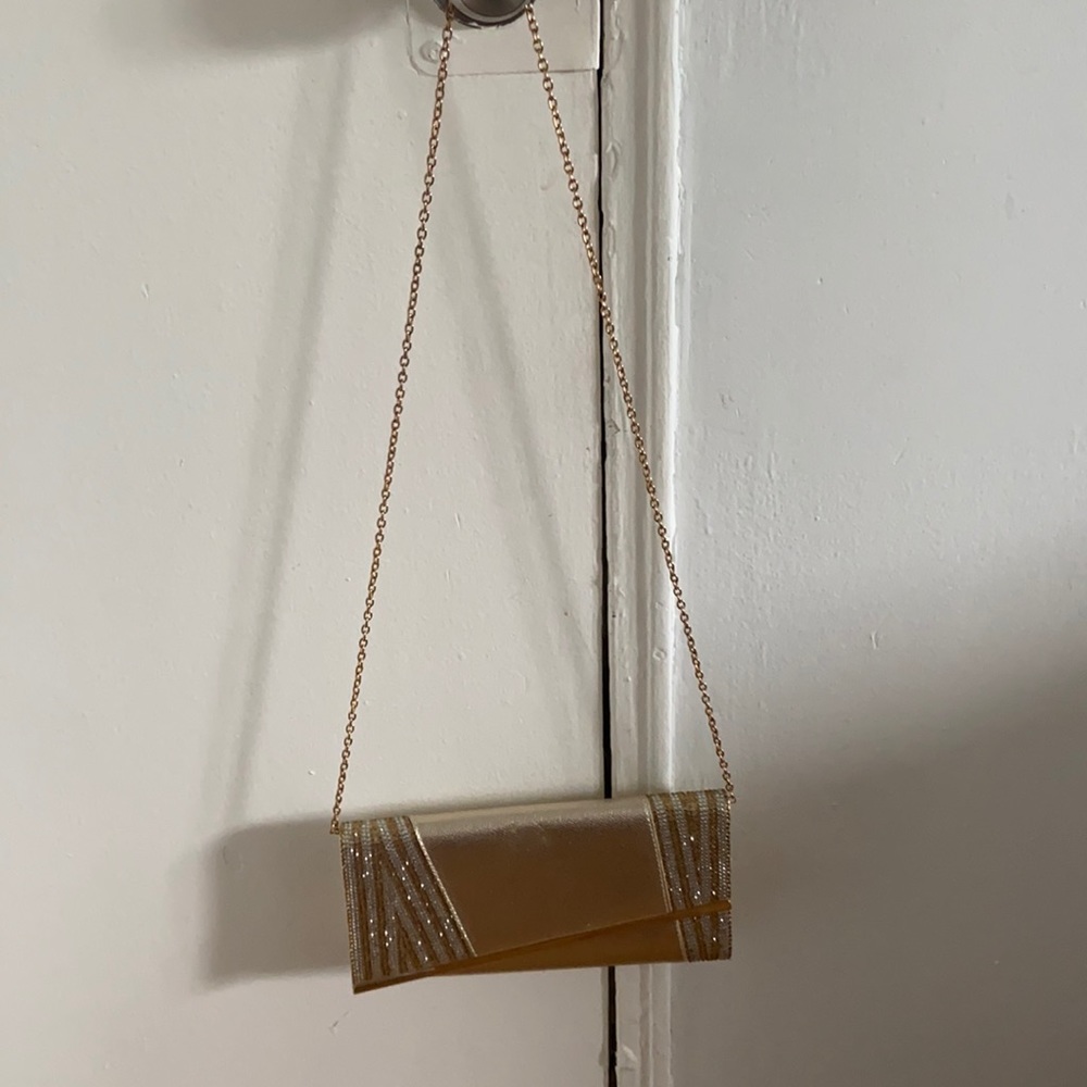 Gold and silver clutch